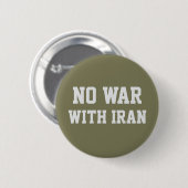 イランとの戦争反対 ポリティカル抗議 缶バッジ (正面&裏面)