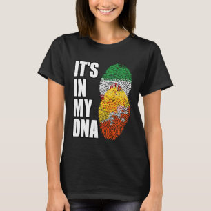 イランとブータンミックスDNAフラグ伝統 Tシャツ