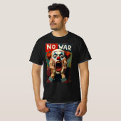 イランに戦争はダメ 平和ティーシャツ Tシャツ (正面フル)