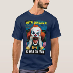 イランに関するフェイクニュースを批判するヴィンテージクラウンTシャツ Tシャツ