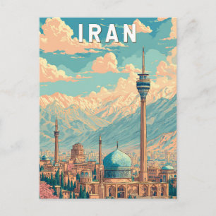 イランのイラスト 旅行 アート ヴィンテージ ポストカード