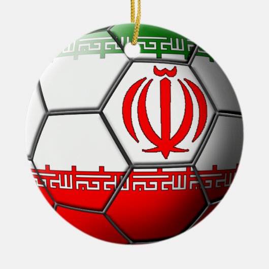 イランのサッカーのオーナメント セラミックオーナメント (正面)
