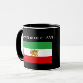 イランのシャー*マグカップ/ شاهنشاهی ایران پرچم لیوان マグカップ (正面左)