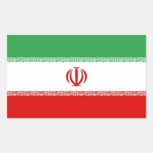 イランのデカール・ステッカー国旗 長方形シール