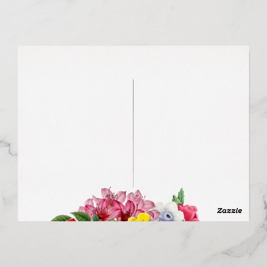 イランのノウルーズファルシ銀箔はがき 箔シーズンポストカード (裏面)