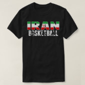 イランのバスケットボールファンのジャージーイラン国旗誇りを持ったSpo Tシャツ (デザイン正面)