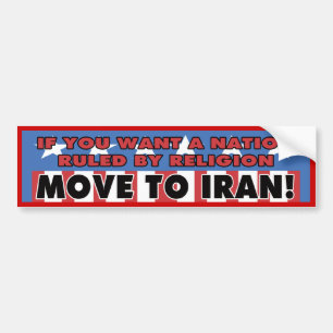 イランのバンパーステッカーに動かして下さい バンパーステッカー