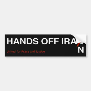 イランのバンパーステッカーを離れた手 バンパーステッカー
