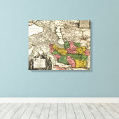 イランのパノラママップイラン キャンバスプリント (インサイチュ (ウッドフロア))