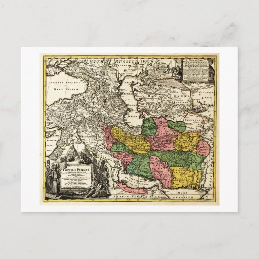 イランのパノラママップイラン ポストカード (正面)