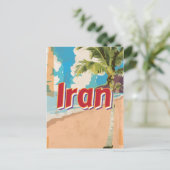 イランのビンテージ旅行ポスター ポストカード (スタンド正面)