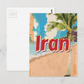 イランのビンテージ旅行ポスター ポストカード (正面/裏面)