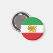 イランのライオンと太陽の旗 シャー・オブ・イランの旗 マグネット (正面/裏面)