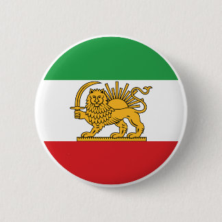 イランのライオンと太陽の歴史的旗の紋章 缶バッジ