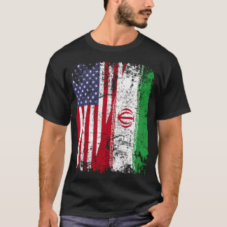 イランのルーツハーフアメリカ国旗アメリカ国旗 Tシャツ