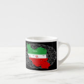 イランの国旗と国章付き地図 エスプレッソカップ (右)