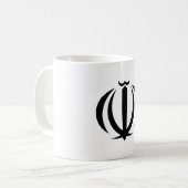 イランの国旗のシンボル・エンブレム・紋章 コーヒーマグカップ (正面左)