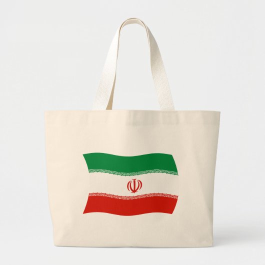 イランの国旗トートバッグ ラージトートバッグ (正面)