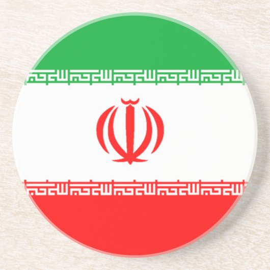イランの国旗 コースター (正面)