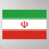 イランの国旗 ポスター (正面)