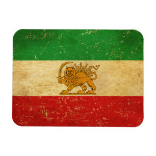 イランの国旗 ライオンと太陽 シャー・オブ・イランの旗 マグネット