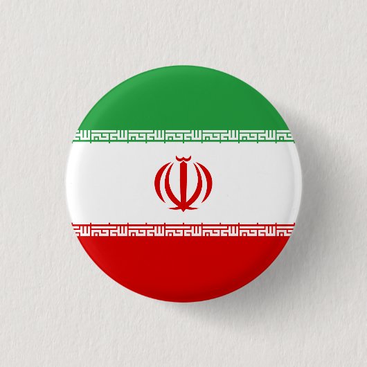 イランの国旗 缶バッジ (正面)