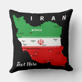 イランの地図と国旗と国章 クッション (裏面)