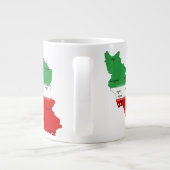 イランの地図と国旗と国章 ジャンボコーヒーマグカップ (裏面)