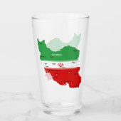 イランの地図と国旗と国章 タンブラーグラス (裏面)