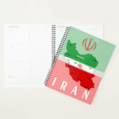 イランの地図と国旗と国章 プランナー手帳 (ディスプレー)