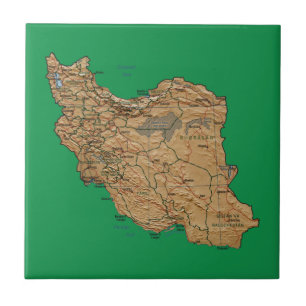 イランの地図のタイル タイル