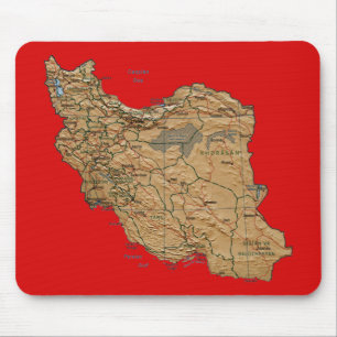 イランの地図のマウスパッド マウスパッド