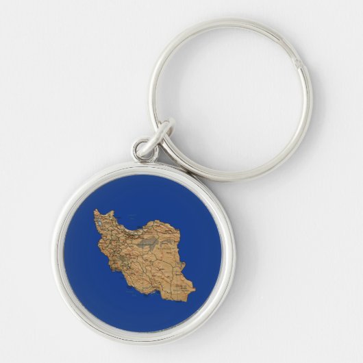 イランの地図キーチェーン キーホルダー (正面)