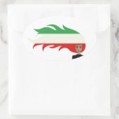 イランの女性たちは自由のために戦っている。 楕円形シール (バッグ)