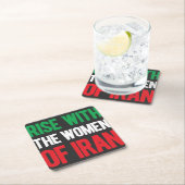 イランの女性と共に台頭 スクエアペーパーコースター (インサイチュ)