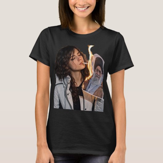イランの女性の自由 - 女性用Tシャツ Tシャツ (正面)