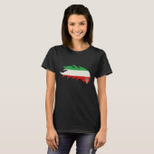 イランの女性への自由、連帯アート Tシャツ (正面フル)