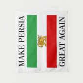 イランの旗のペルシャに素晴らしい- Shahを再度作って下さい タペストリー (正面)