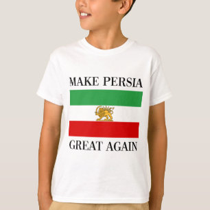 イランの旗のペルシャに素晴らしい- Shahを再度作って下さい Tシャツ