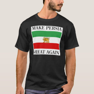 イランの旗のペルシャに素晴らしい- Shahを再度作って下さい Tシャツ