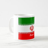 イランの旗のマグ コーヒーマグカップ (正面左)