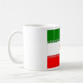 イランの旗のマグ コーヒーマグカップ (左)
