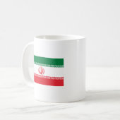 イランの旗のマグ コーヒーマグカップ (正面左)