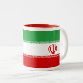 イランの旗のマグ ツートーンマグカップ (正面右)