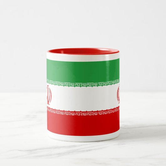 イランの旗のマグ ツートーンマグカップ (中央)