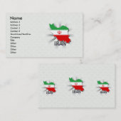 イランの旗の地図2.0 名刺 (正面/裏面)
