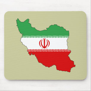 イランの旗の地図 マウスパッド