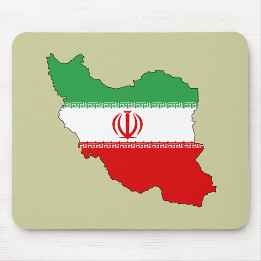 イランの旗の地図 マウスパッド (正面)