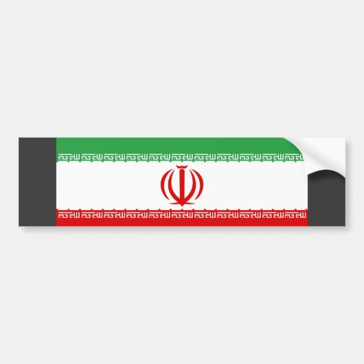 イランの旗 バンパーステッカー (正面)