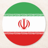 イランの旗 ラウンドペーパーコースター (正面)